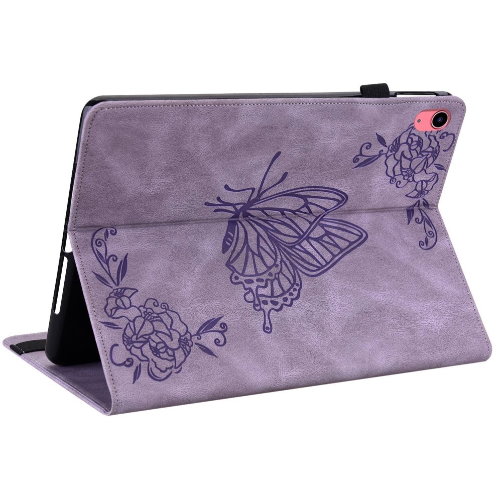 iPad 10.9 10th Gen (2022) Leather Cover Butterflies Purple