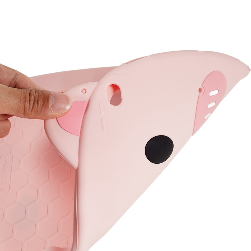 iPad 10.2 9th Gen (2021) Silicone Cover with Pig Design Pink