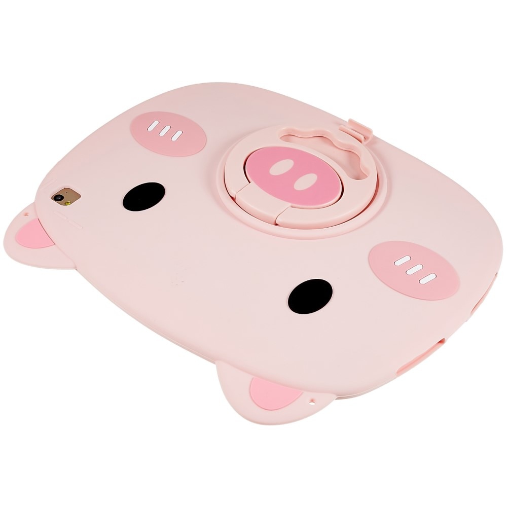 iPad 9.7 6th Gen (2018) Silicone Cover with Pig Design Pink