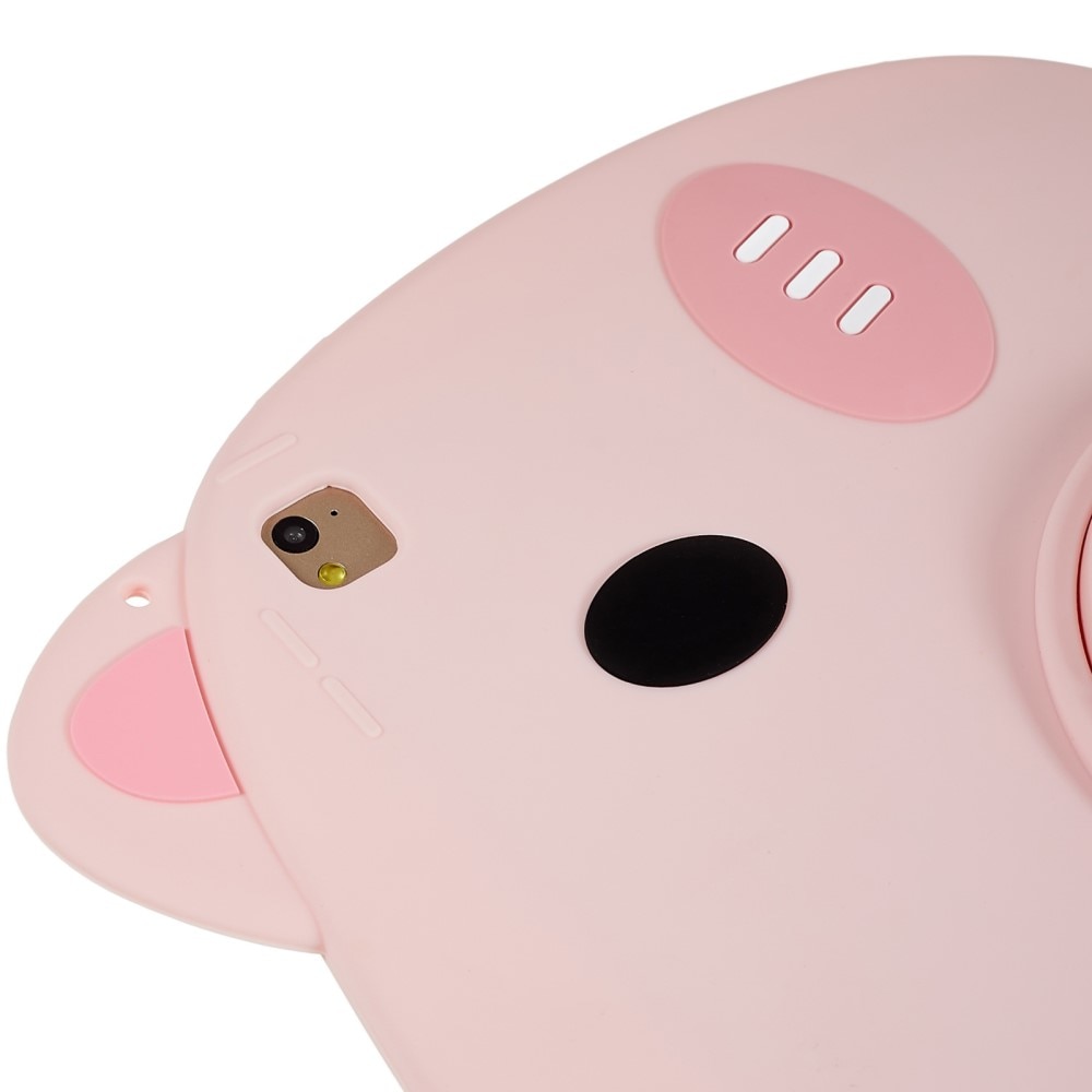 iPad Air 2 9.7 (2014) Silicone Cover with Pig Design Pink