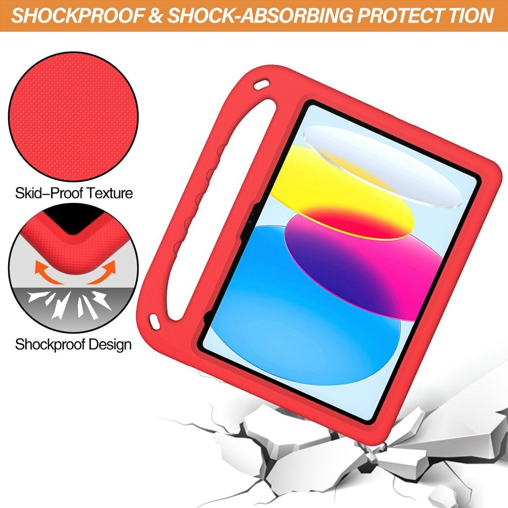 Case Kids with Handle Apple iPad 10.9 10th Gen (2022) Red