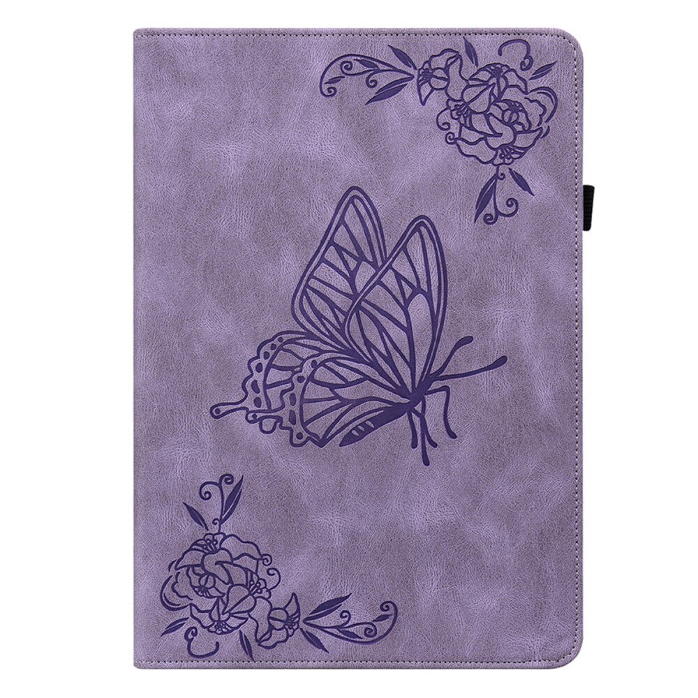 Lenovo Tab M9 Leather Cover Butterflies Purple