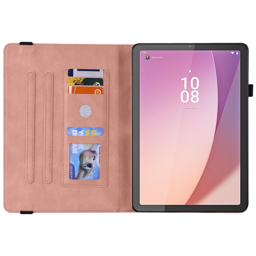 Lenovo Tab M9 Leather Cover Butterflies Pink
