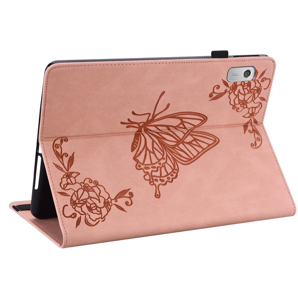 Lenovo Tab M9 Leather Cover Butterflies Pink