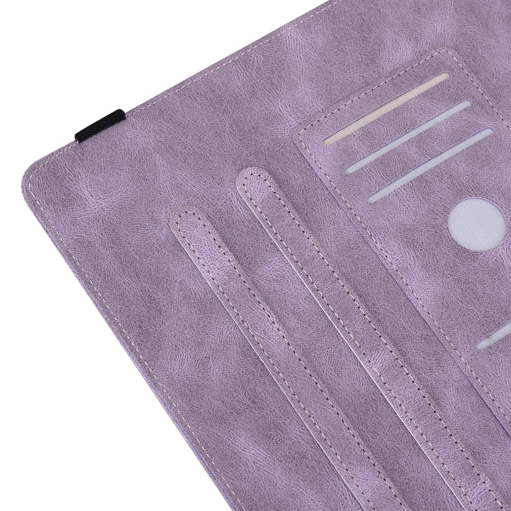 Samsung Galaxy Tab S7 FE Leather Cover Butterflies Purple