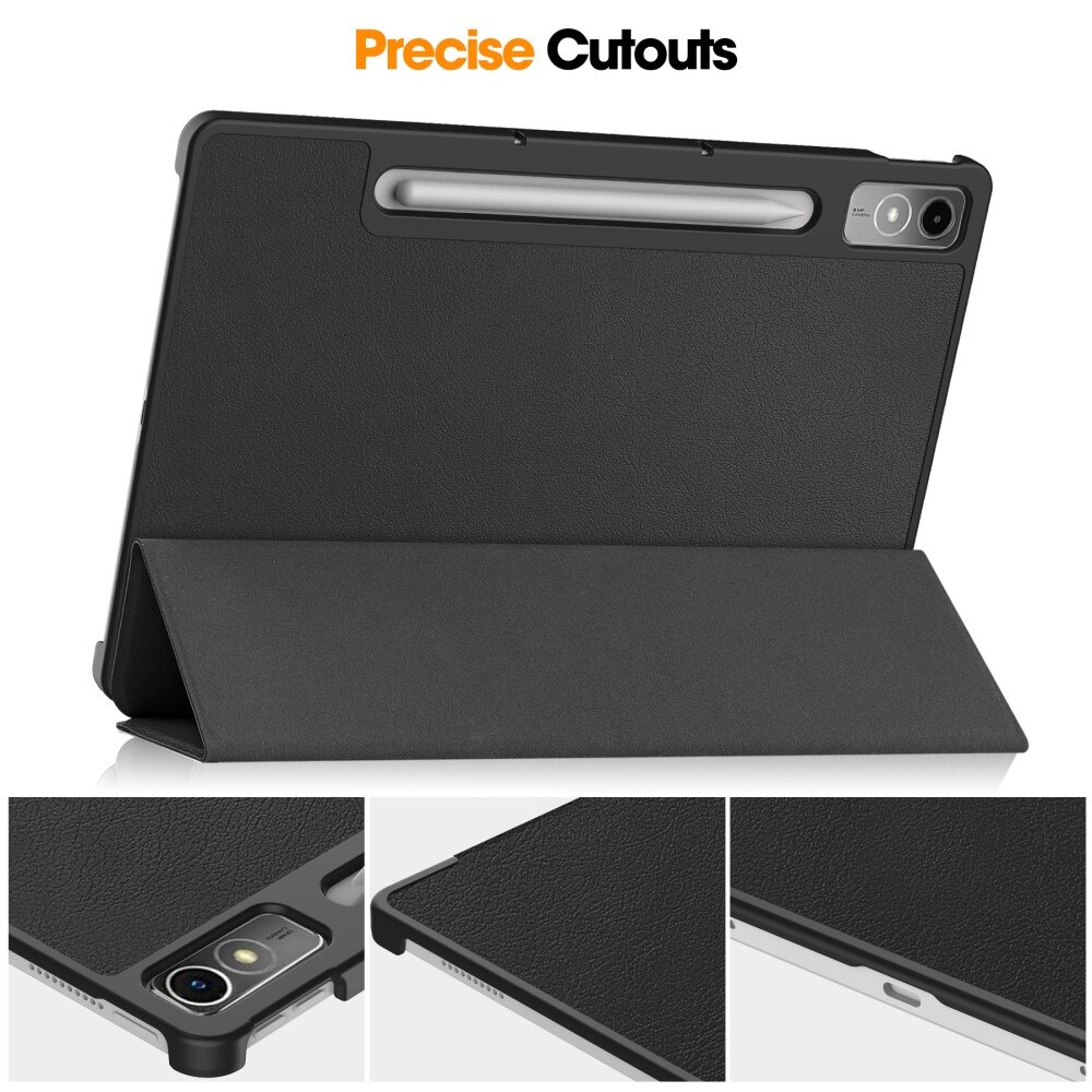 Lenovo Tab P12 Tri-Fold Cover w. Pen-holder Black