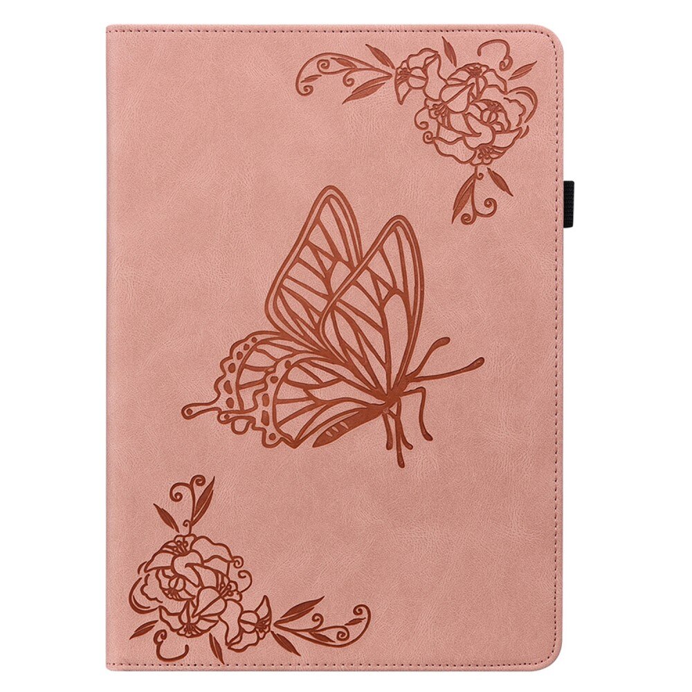 Lenovo Tab P12 Leather Cover Butterflies Pink