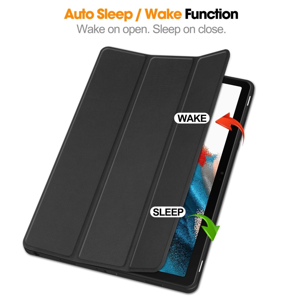 Samsung Galaxy Tab A9 Plus Tri-Fold Cover w. Pen-holder Black