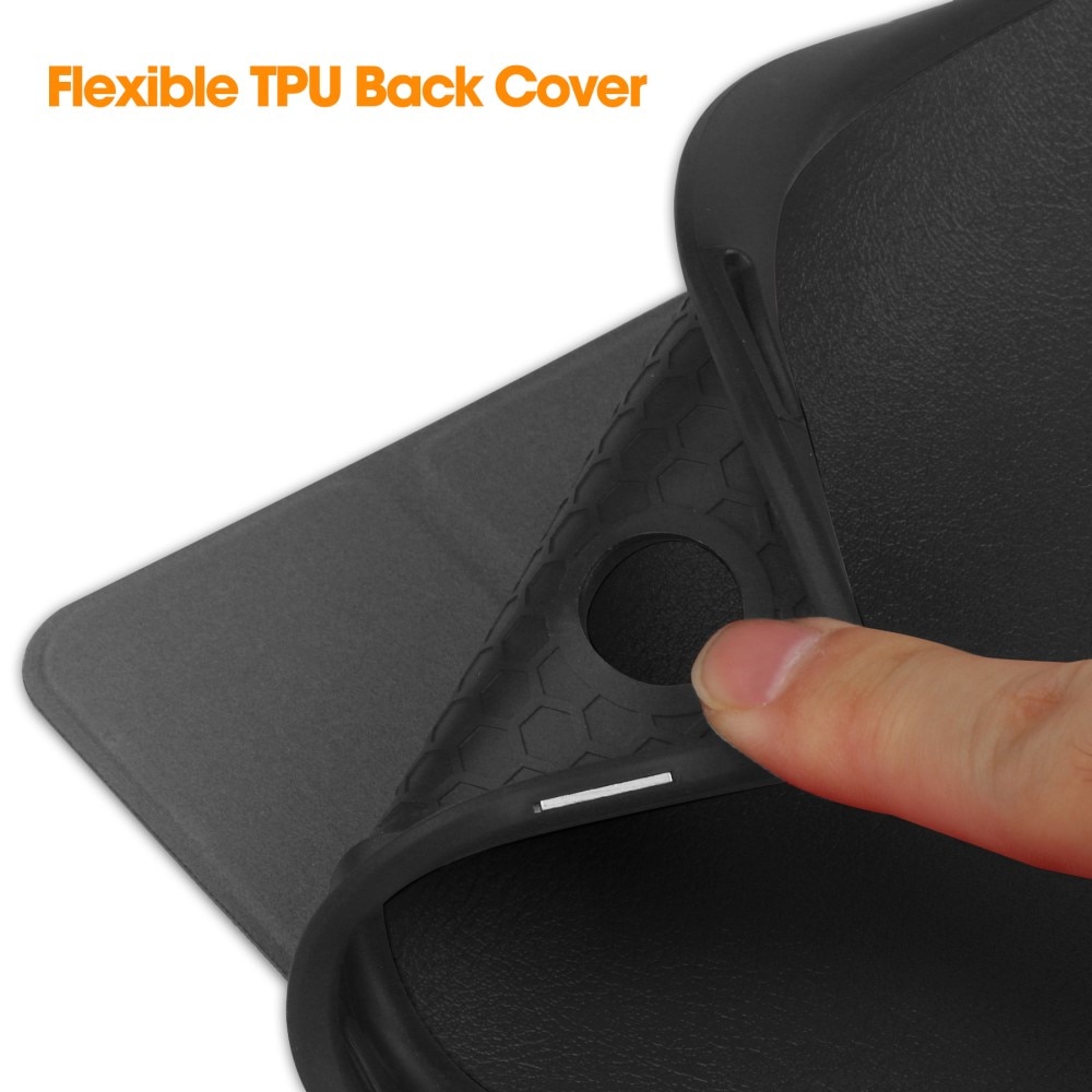 Samsung Galaxy Tab A9 Plus Tri-Fold Cover w. Pen-holder Black