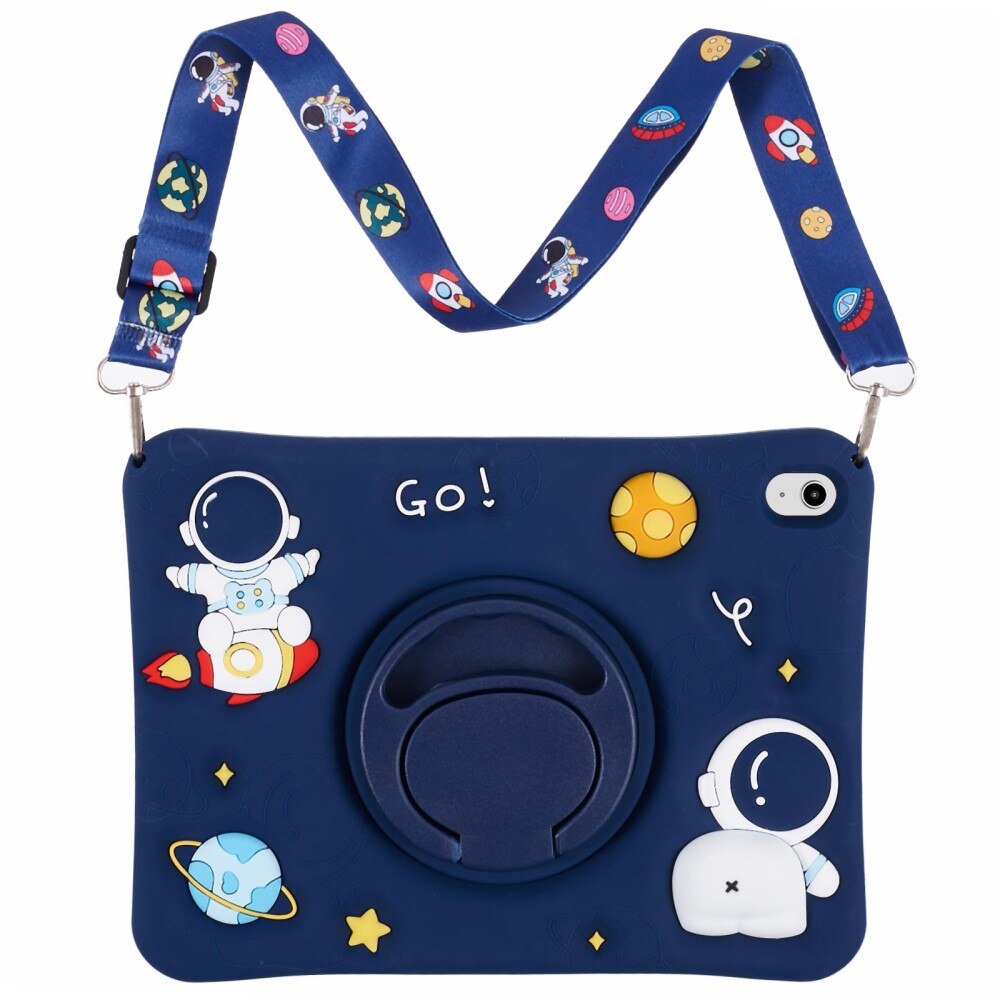 iPad 10.9 10th Gen (2022) Astronaut Case with Stand and carrying strap Blue