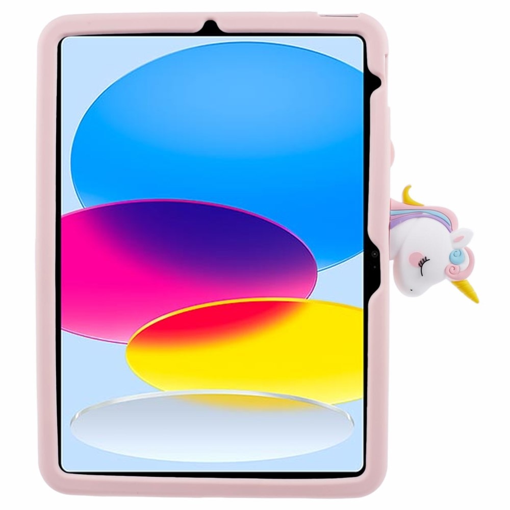 iPad 10.9 10th Gen (2022) Unicorn Case with Stand Pink