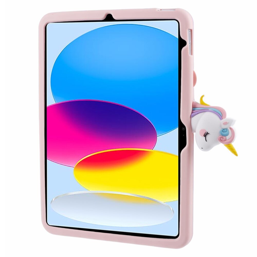 iPad 10.9 10th Gen (2022) Unicorn Case with Stand Pink