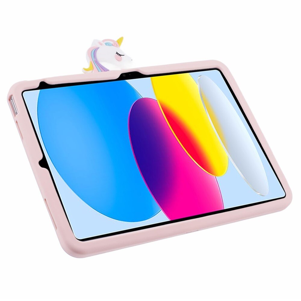 iPad 10.9 10th Gen (2022) Unicorn Case with Stand Pink