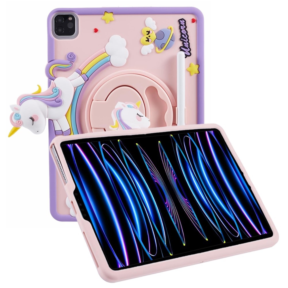 iPad Pro 11 4th Gen (2022) Unicorn Case with Stand Pink