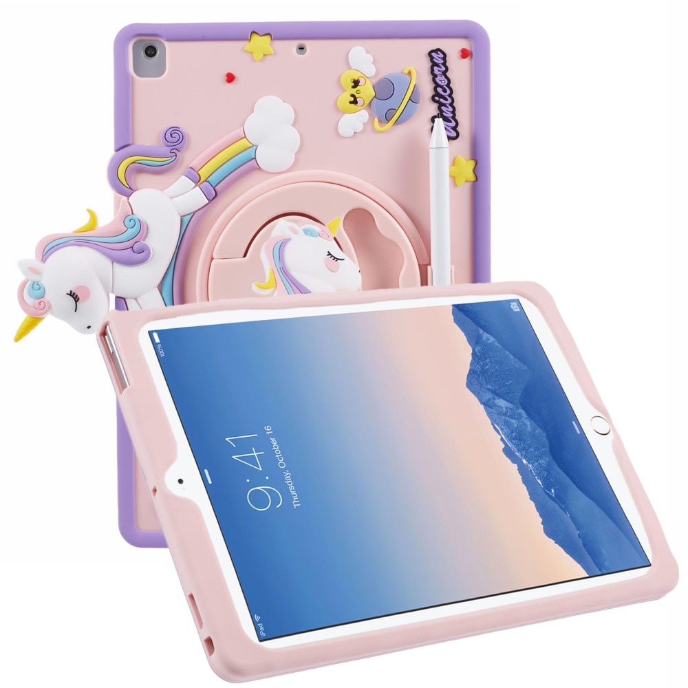 iPad 9.7 5th Gen (2017) Unicorn Case with Stand Pink