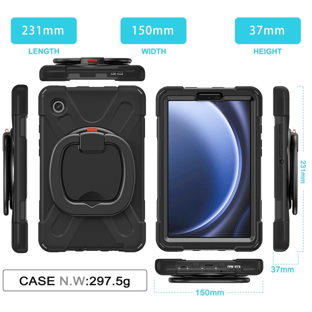 Samsung Galaxy Tab A9 Kickstand Hybrid Case Black
