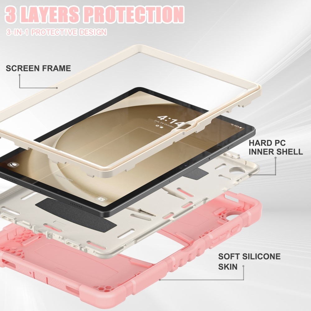 Samsung Galaxy Tab A9 Plus Shockproof Hybrid Case Kickstand Pink