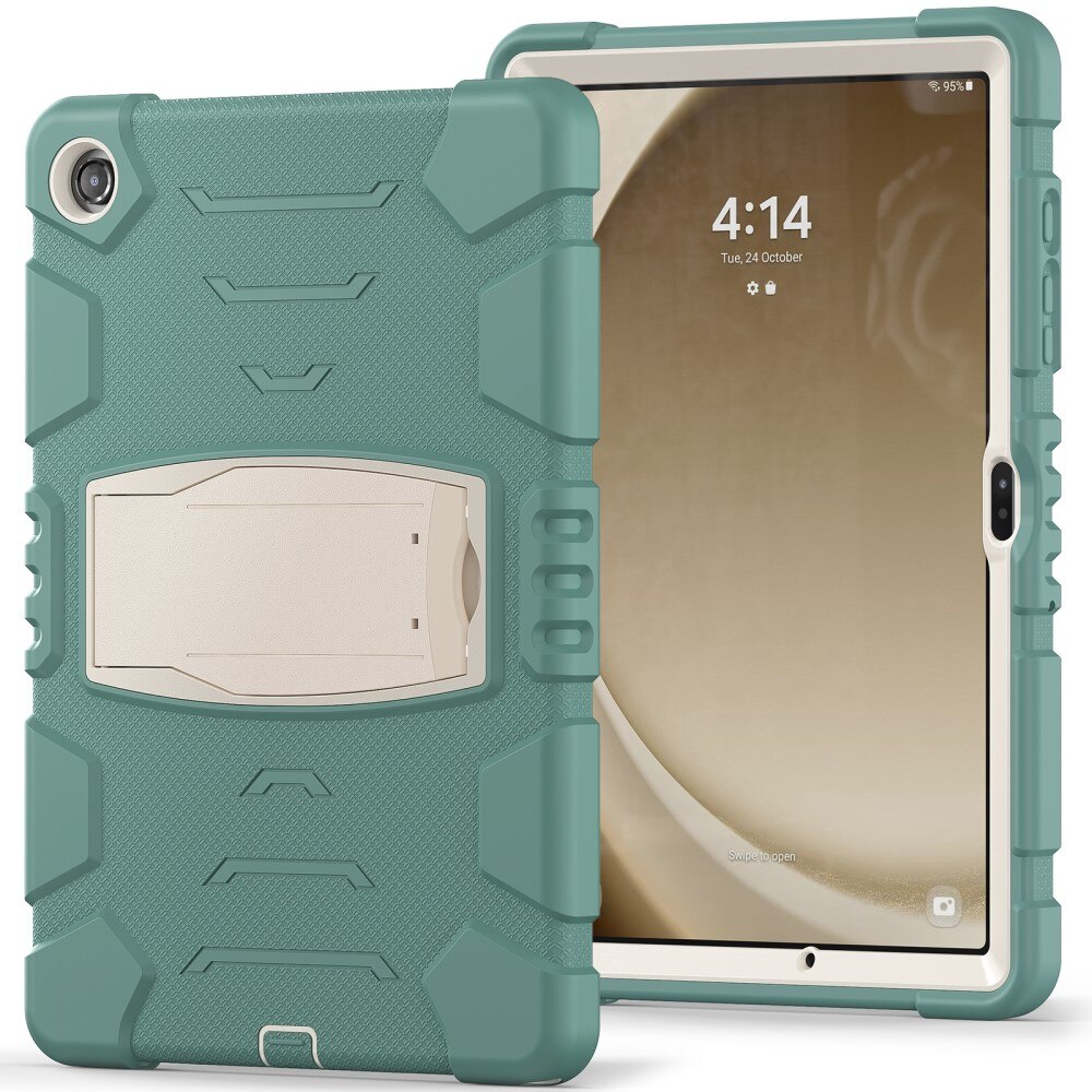 Samsung Galaxy Tab A9 Plus Shockproof Hybrid Case Kickstand Green