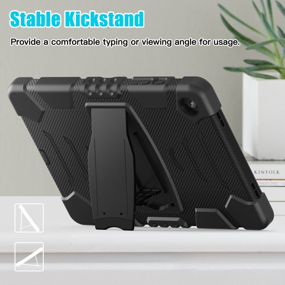 Samsung Galaxy Tab A9 Plus Shockproof Hybrid Case Kickstand Black