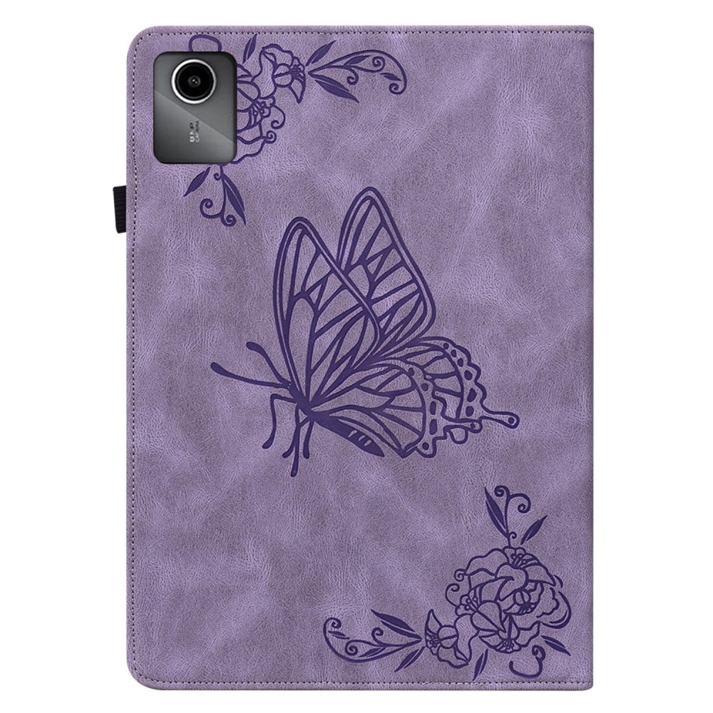 Lenovo Tab M11 Leather Cover Butterflies Purple