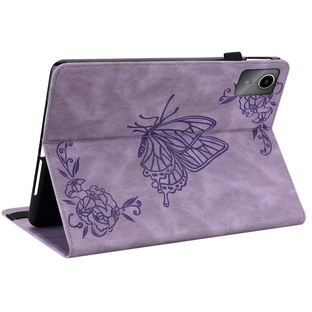 Lenovo Tab M11 Leather Cover Butterflies Purple