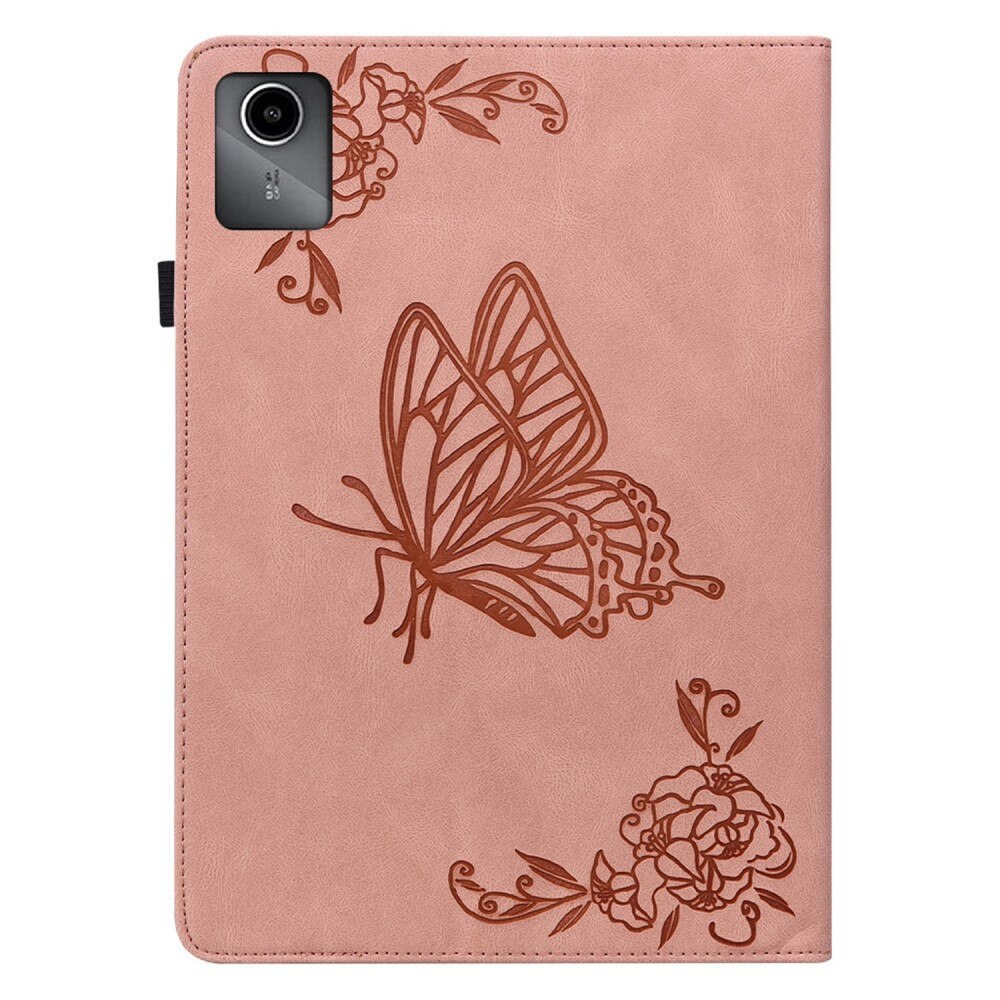 Lenovo Tab M11 Leather Cover Butterflies Pink