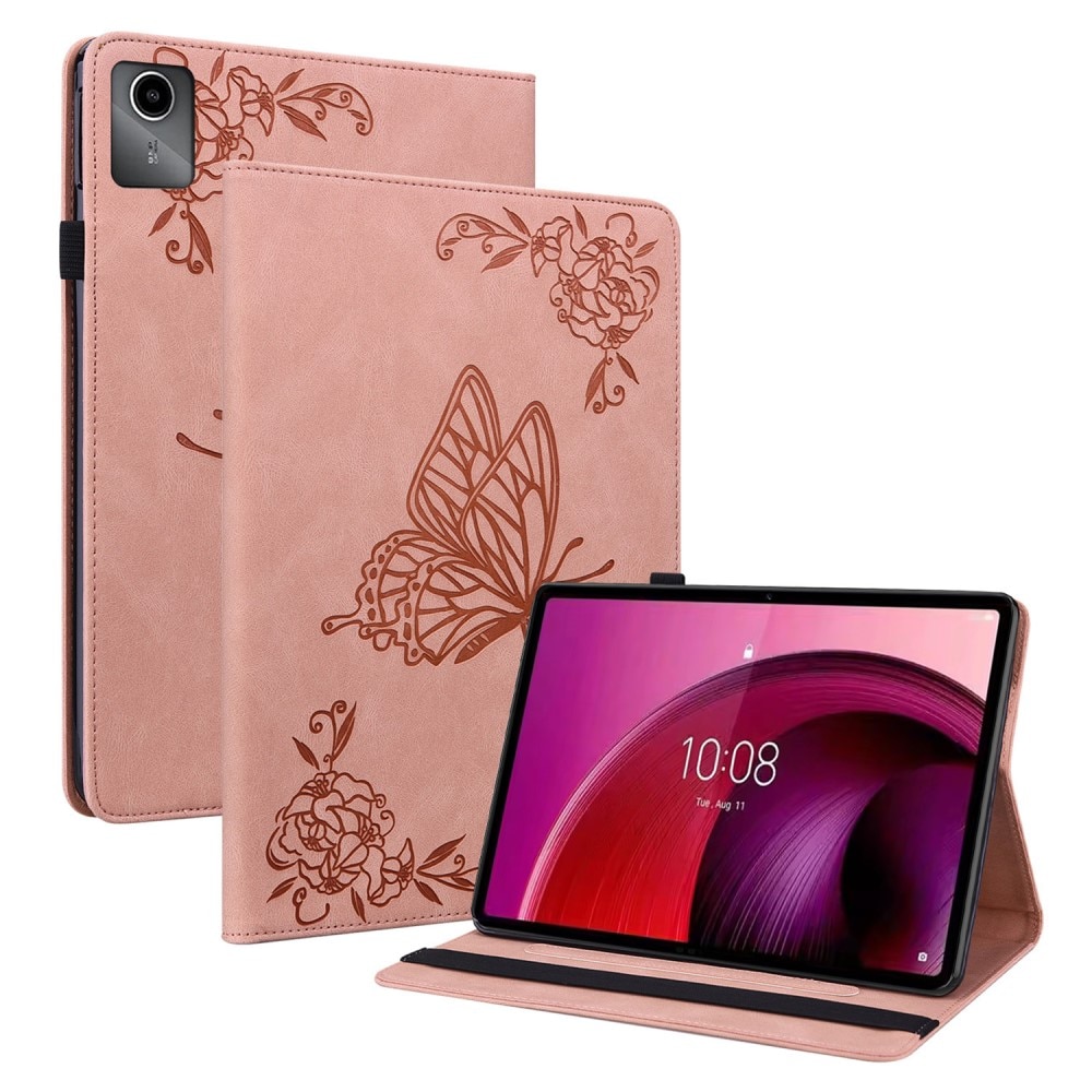 Lenovo Tab M11 Leather Cover Butterflies Pink