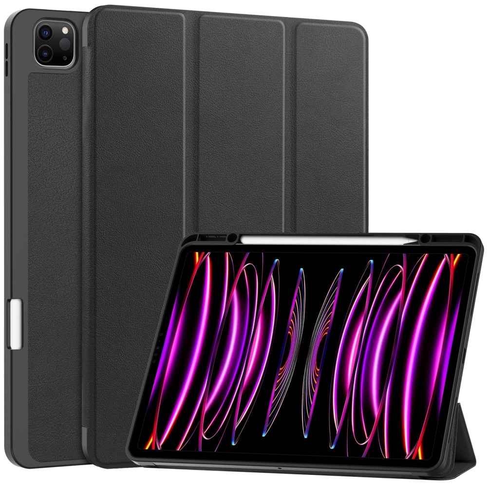 iPad Air 13 (2024) Tri-Fold Cover w. Pen-holder Black