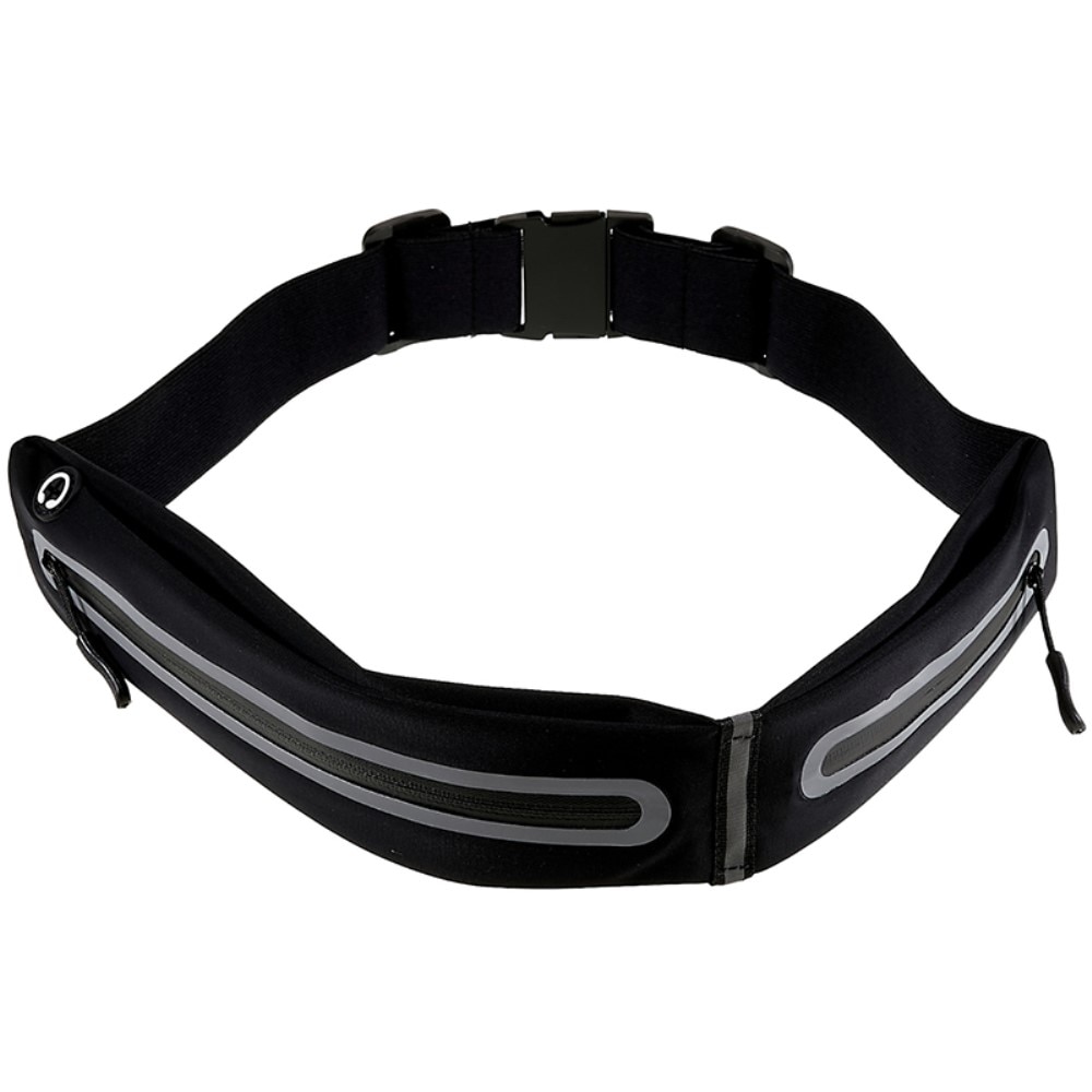 Sports Belt with two pockets Black