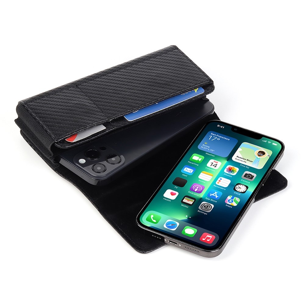 Belt Bag for for 2 smartphones Carbon Fiber