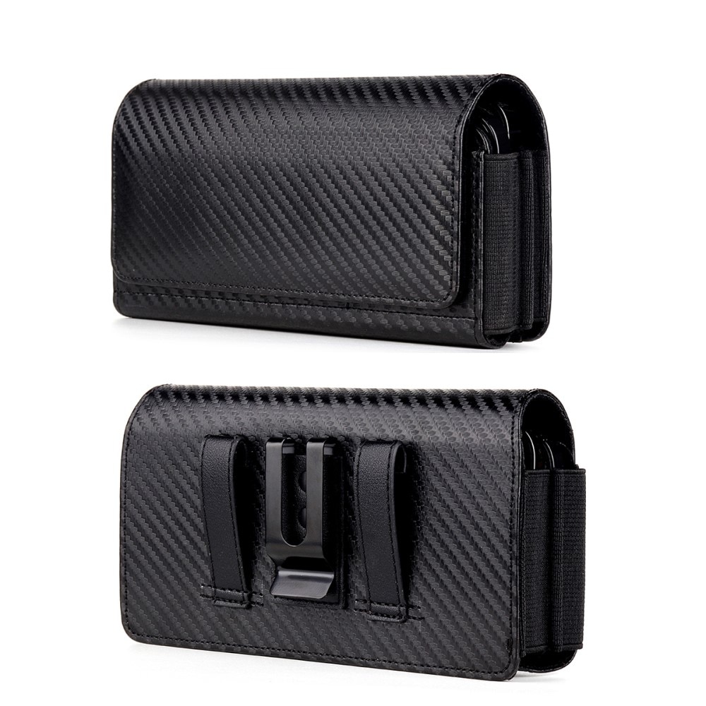 Belt Bag for for 2 smartphones Carbon Fiber