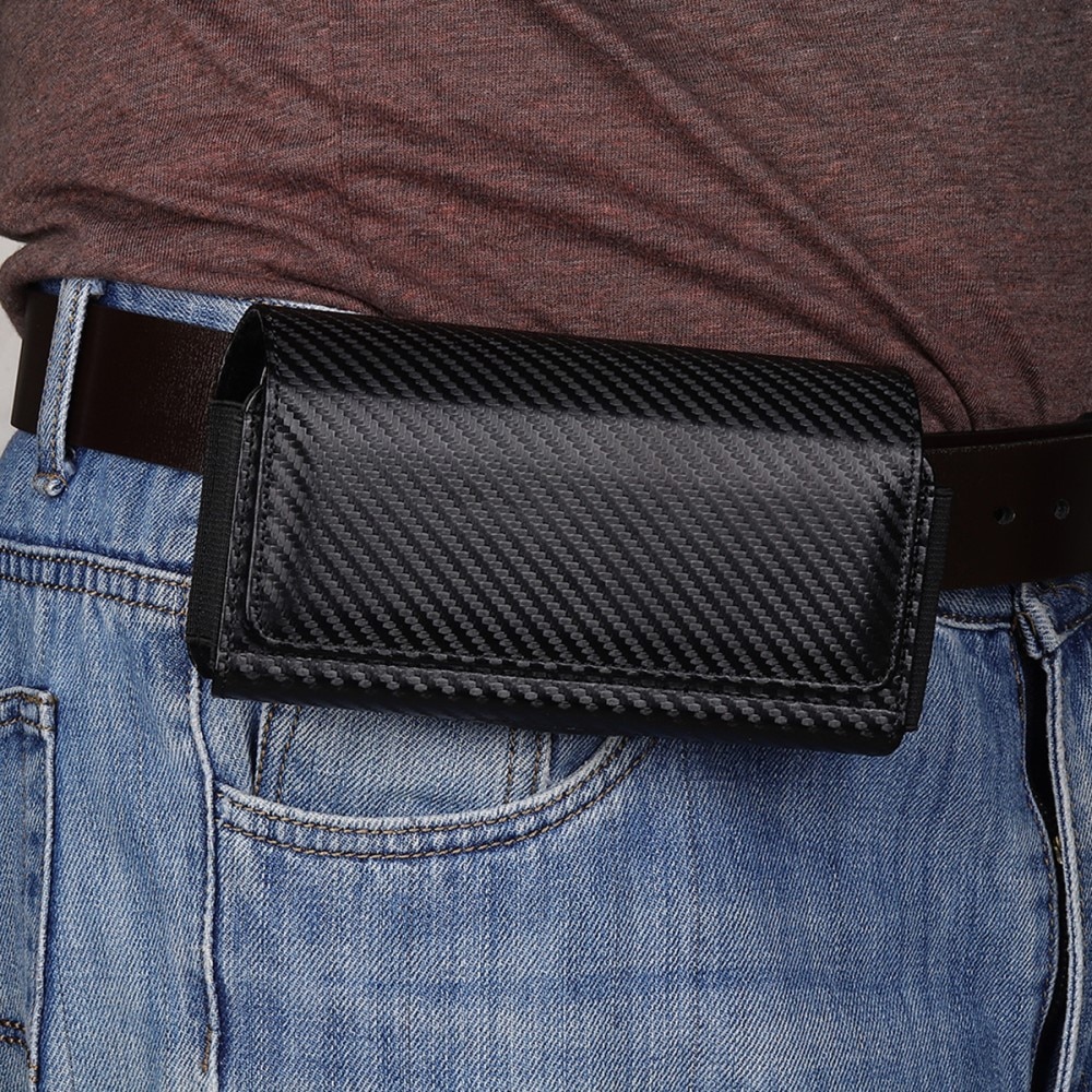 Belt Bag for for 2 smartphones Carbon Fiber