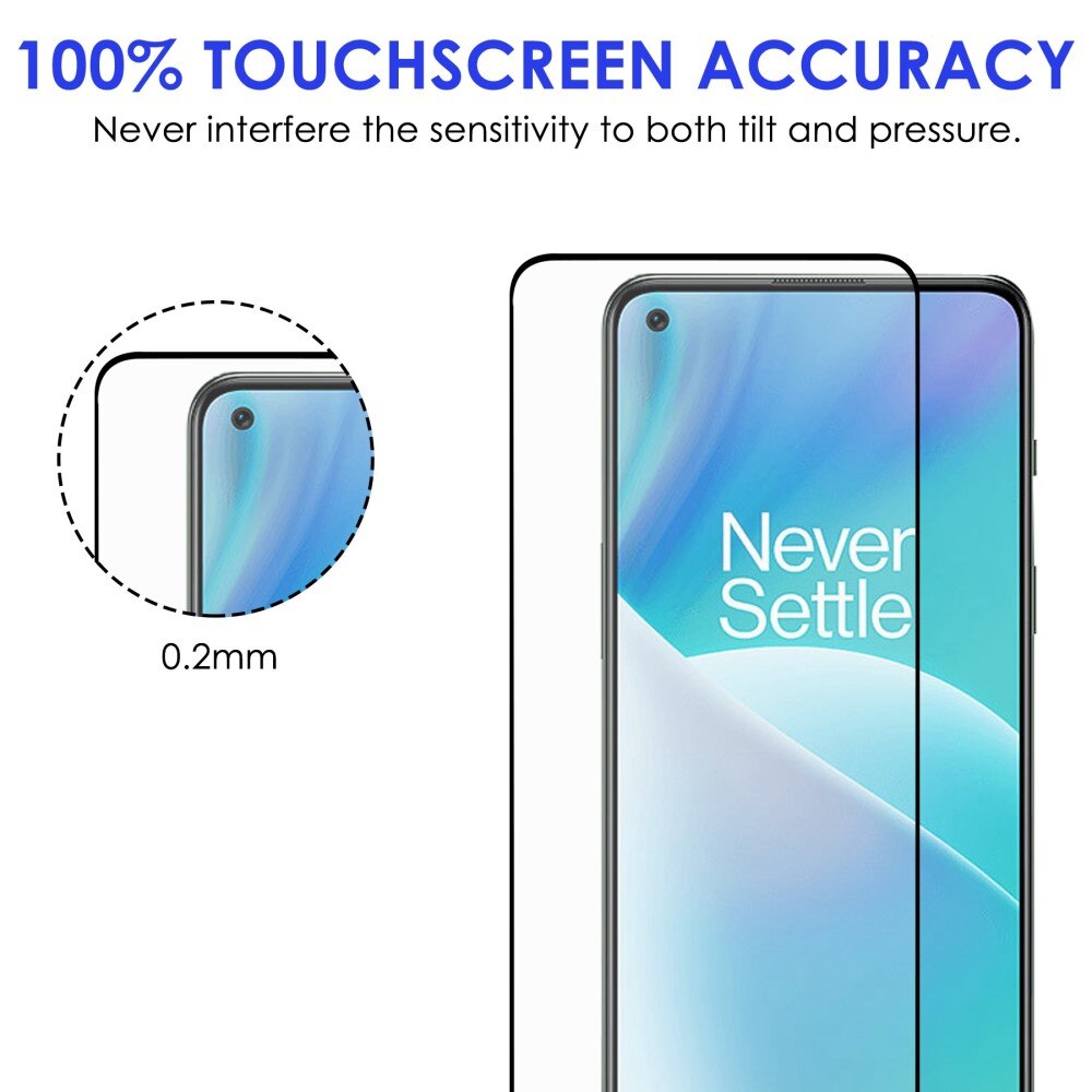 OnePlus Nord 2T 5G Tempered Glass Full-Cover Screen Protector Black