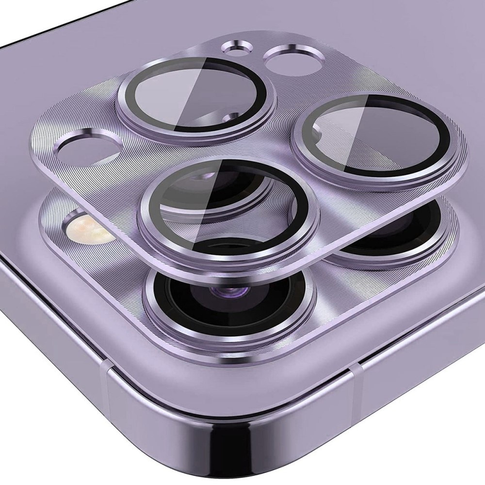 iPhone 14 Pro/14 Pro Max Camera Protector Tempered Glass Aluminium Purple