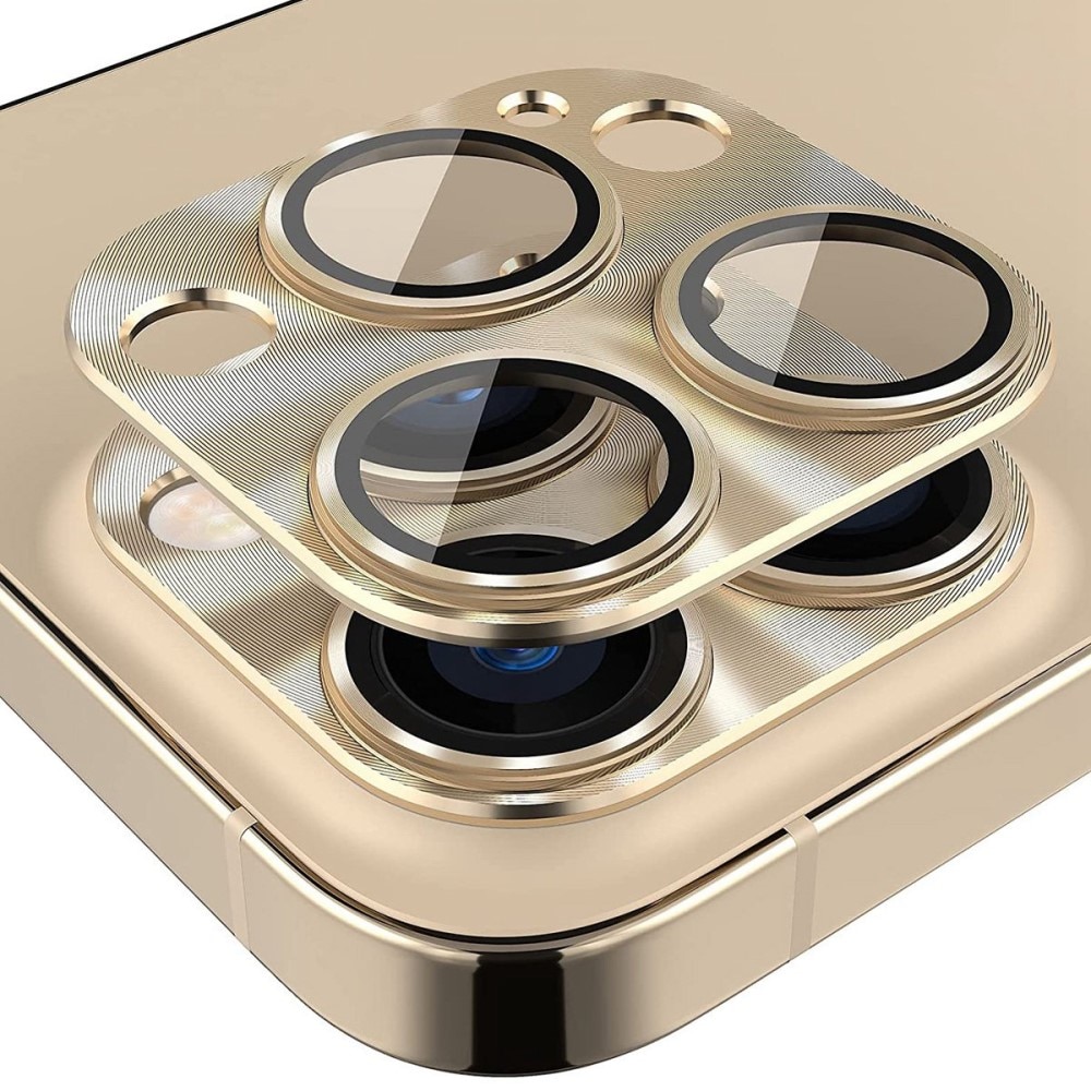 iPhone 14 Pro Camera Protector Tempered Glass Aluminium Gold