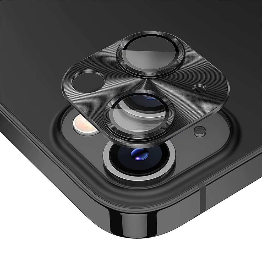 iPhone 14 Camera Protector Tempered Glass Aluminium Black