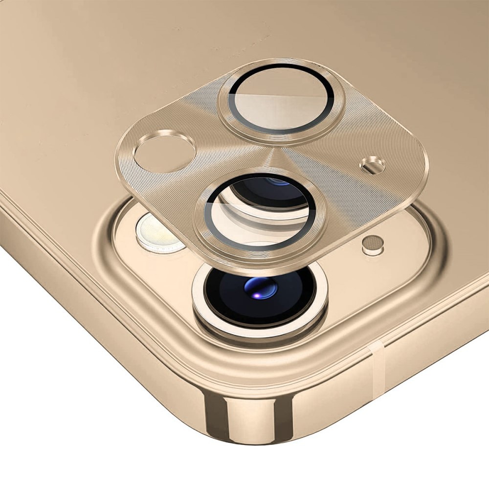 iPhone 14/14 Plus Camera Protector Tempered Glass Aluminium Gold