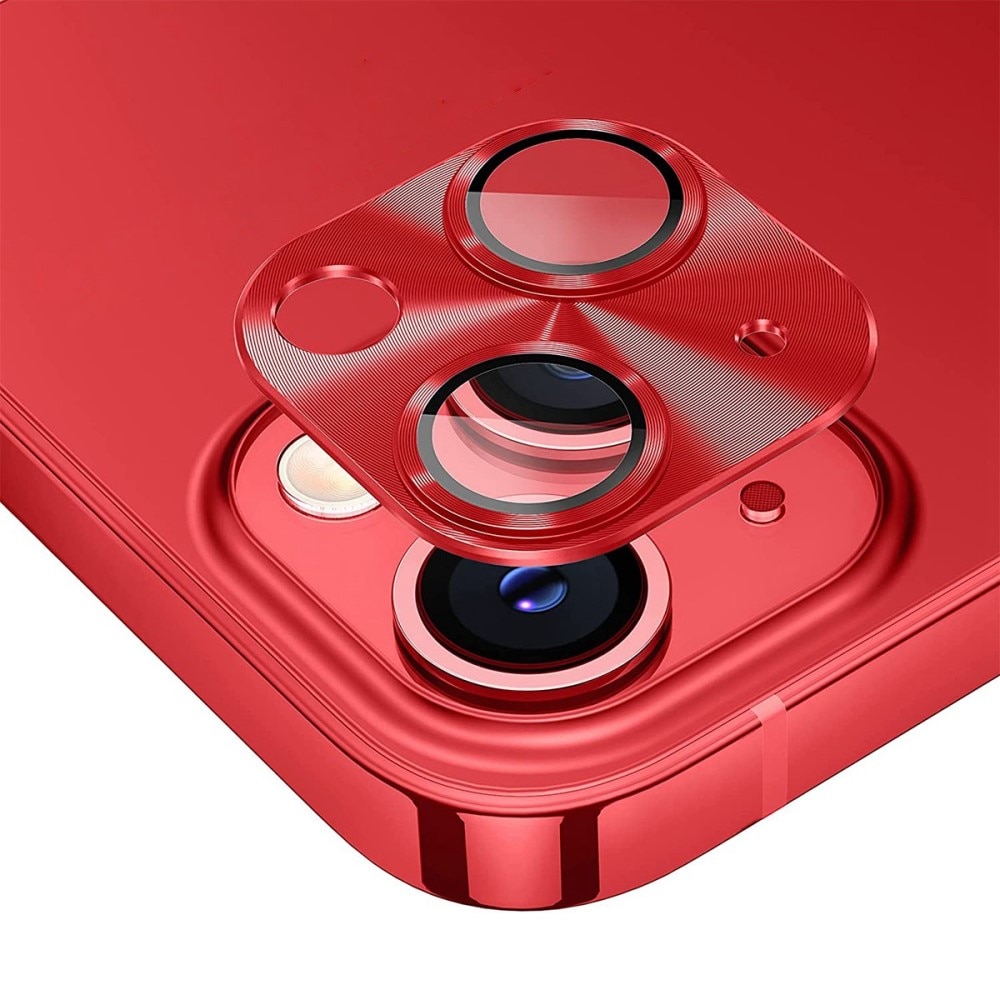 iPhone 14 Camera Protector Tempered Glass Aluminium Red