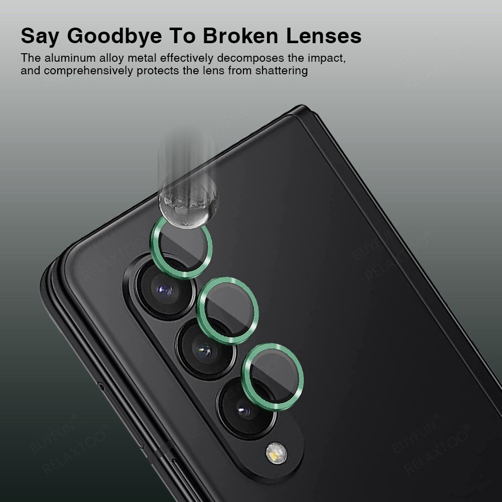 Samsung Galaxy Z Fold 4 Tempered Glass Lens Protector Aluminium Green