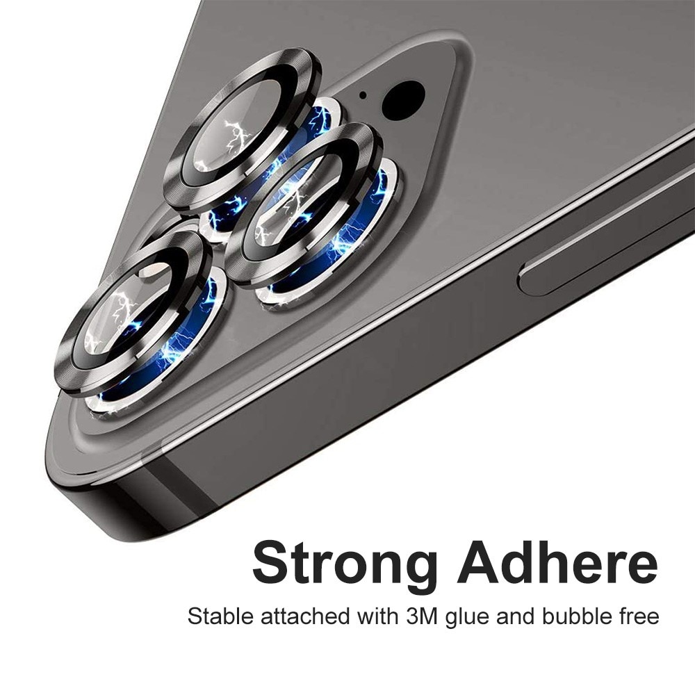 iPhone 14 Pro Tempered Glass Lens Protector Aluminium Black