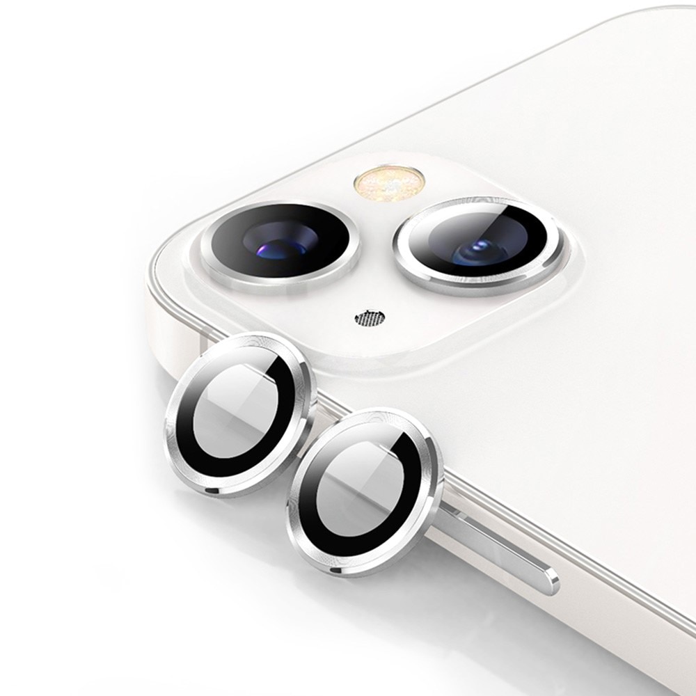 iPhone 14 Tempered Glass Lens Protector Aluminium Silver