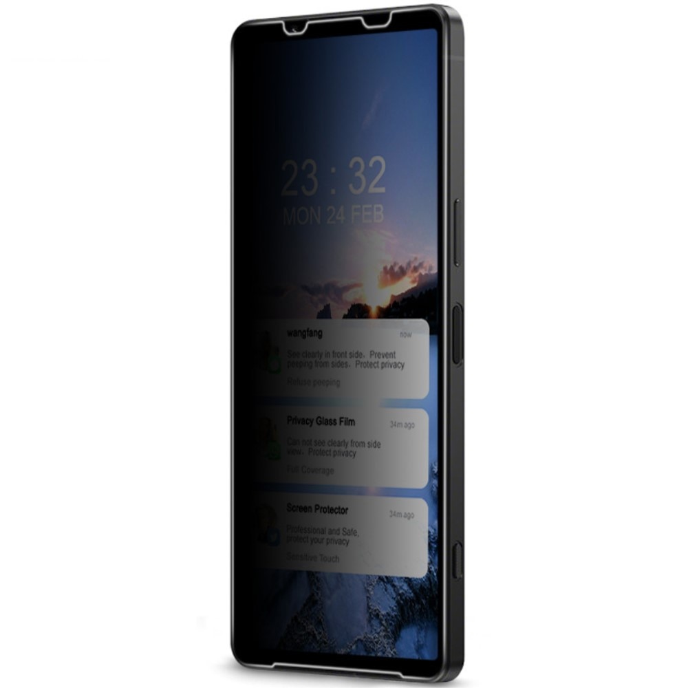 Tempered Glass Full-Cover Privacy Screen Protector Sony Xperia 1 IV Black