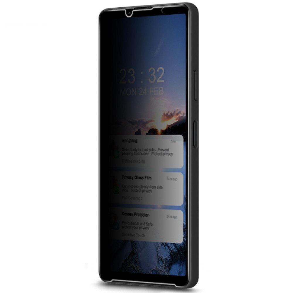 Tempered Glass Full-Cover Privacy Screen Protector Sony Xperia 10 IV Black