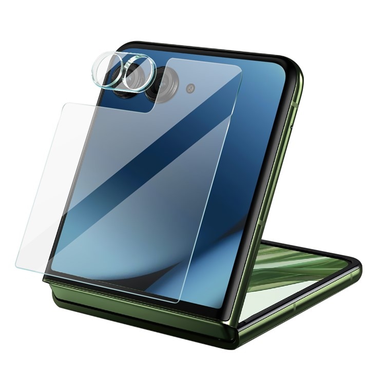 Motorola Razr 50 Ultra Tempered Glass Lens & Outer Screen Protector Transparent