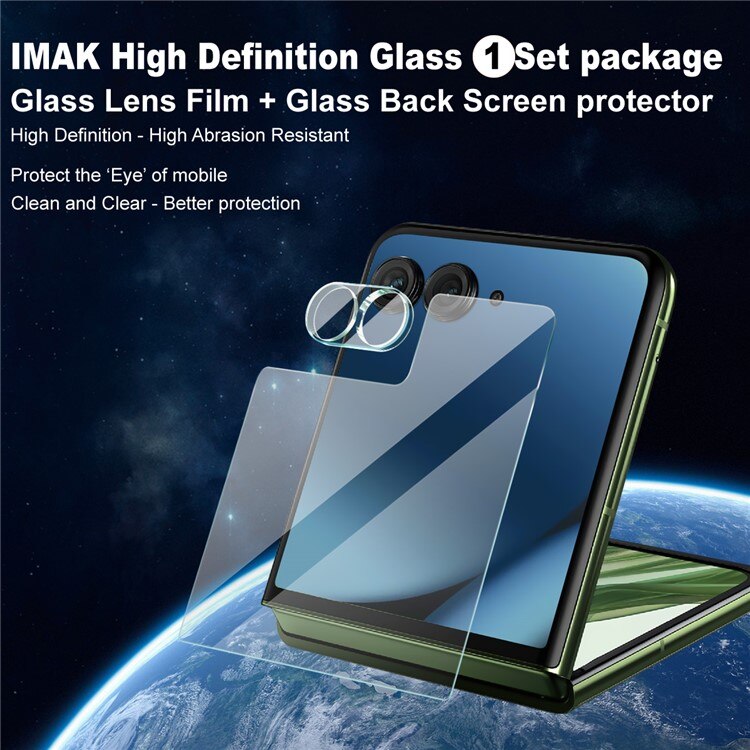 Motorola Razr 50 Ultra Tempered Glass Lens & Outer Screen Protector Transparent