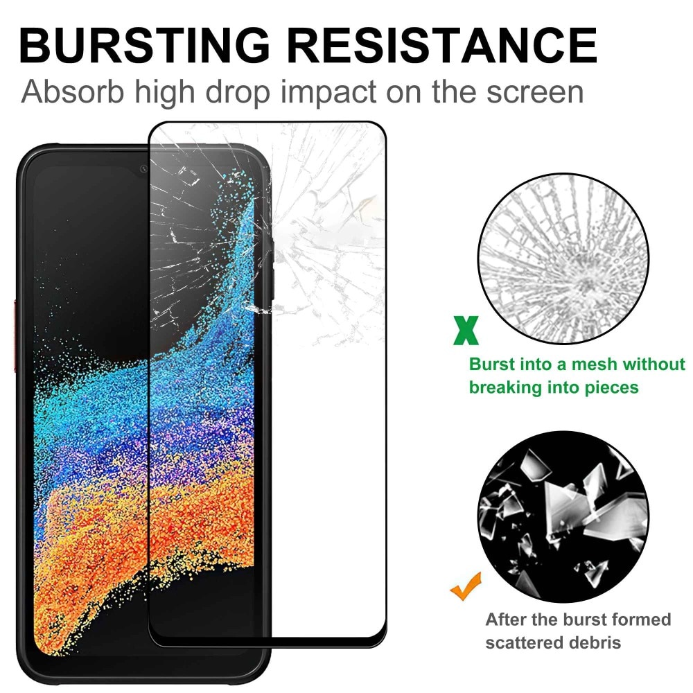 Samsung Galaxy Xcover 6 Pro Tempered Glass Full-Cover Screen Protector Black