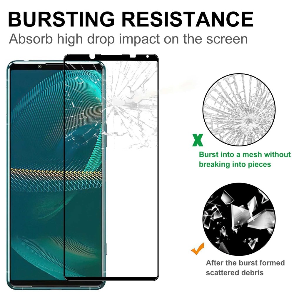 Tempered Glass Full-Cover Screen Protector Sony Xperia 5 IV Black
