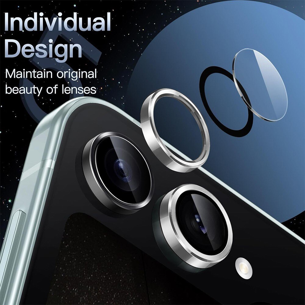 Samsung Galaxy Z Flip 7 Tempered Glass Lens Protector Aluminium Black