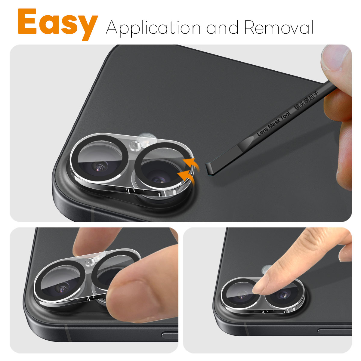 iPhone 17 Tempered Glass Lens Protector (2-pack)
