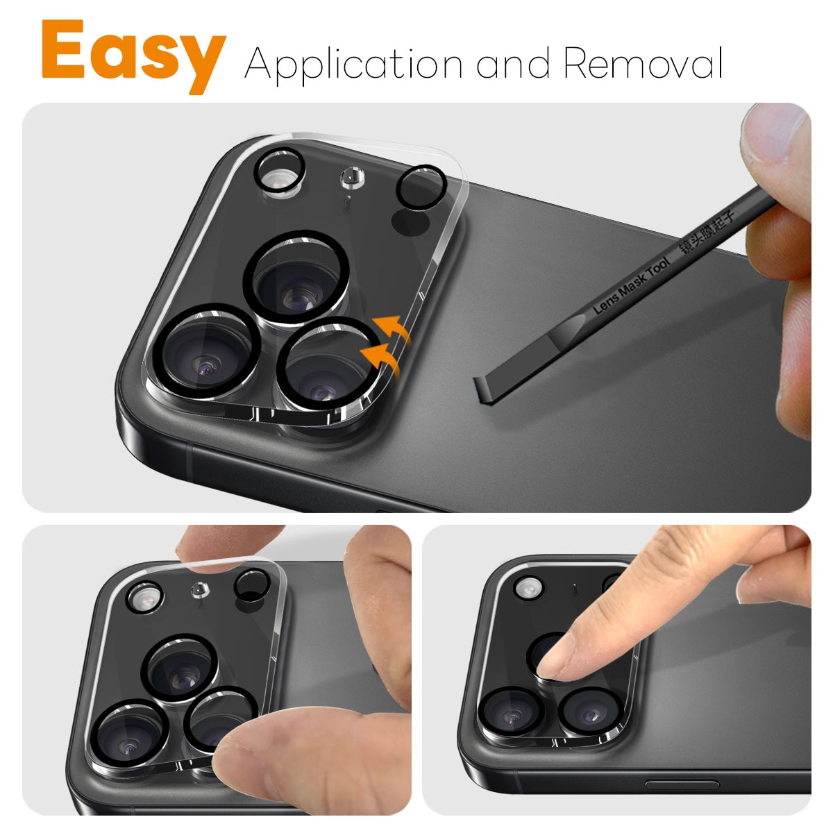 iPhone 17 Pro Tempered Glass Lens Protector (2-pack)